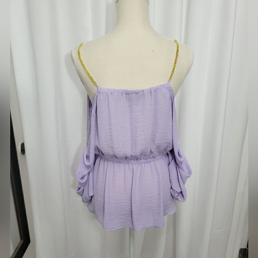 Bold elements cold shoulder blouse - Picture 3 of 11